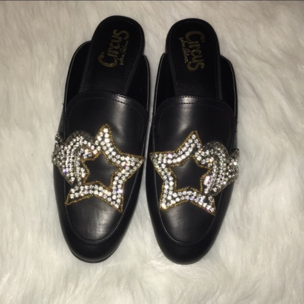 NIB Sam Edelman Rhinestone Star Mules